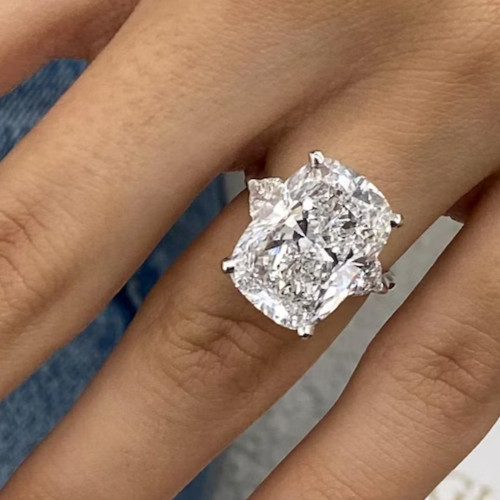 RARE 10.30 Ct Certified Cushion Diamond Solitaire Ring, FREE Diamond Studs