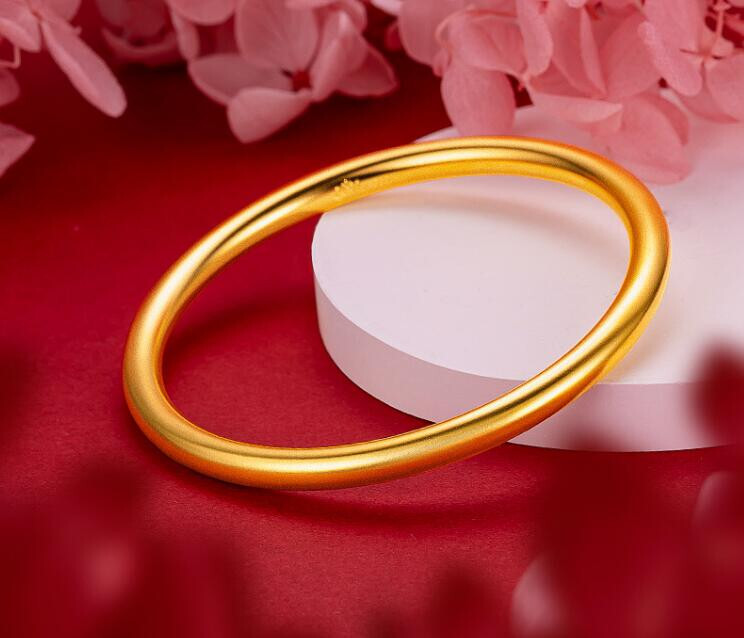 Smooth surface 24K Thai Baht Yellow GP Bracelet Jewelry”