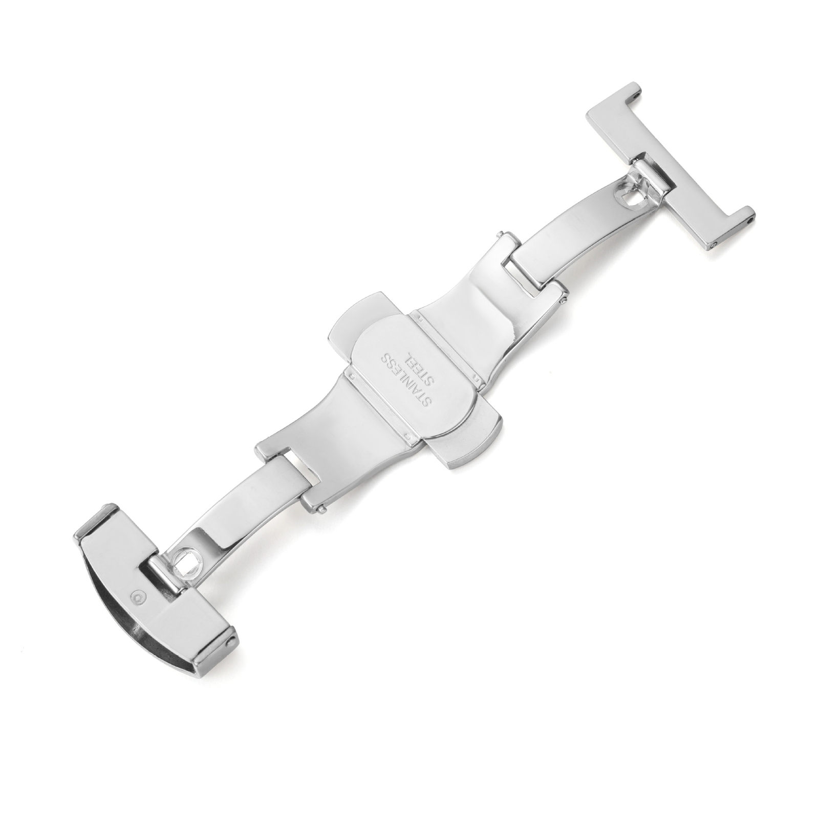 Stainless Steel Butterfly Buckle Watch Band Clasp 16mm-22mm Deployment Clasp US