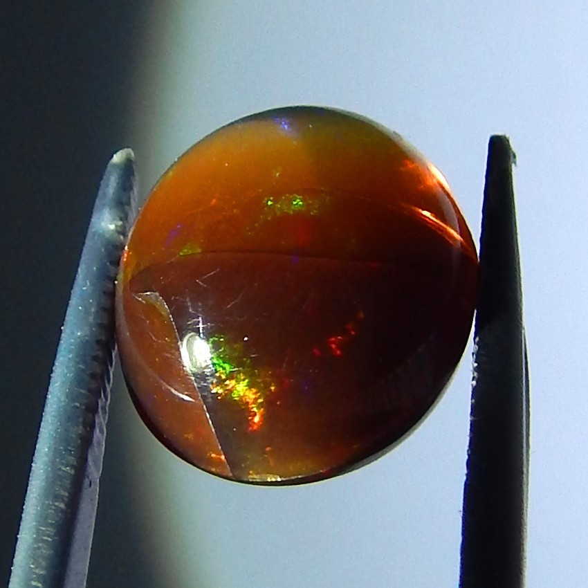 6ct Ethiopian Orange Precious Black Opal Natural Earth Mined Unheated Oval Cab
