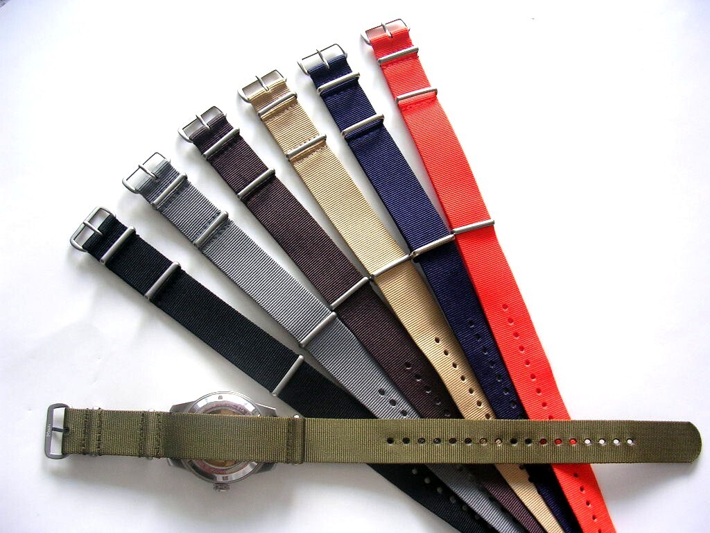NATO ® strap watch band G10 nylon Military RAF stitch bond replacement IW SUISSE