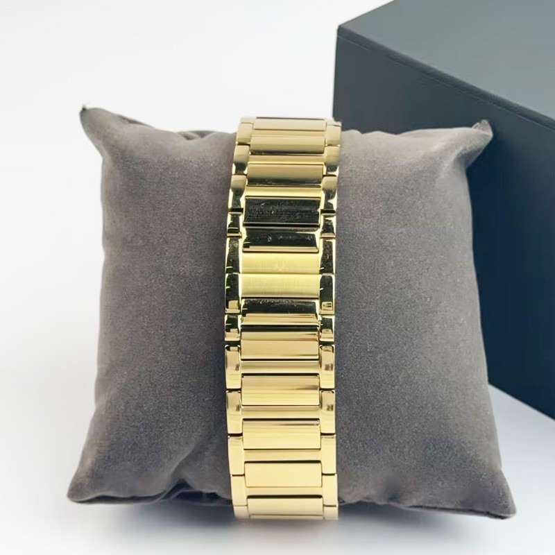 Bulova Futuro Modern 97D116 Black Diamond Dial Gold Band Quartz Men’s Watch 42MM