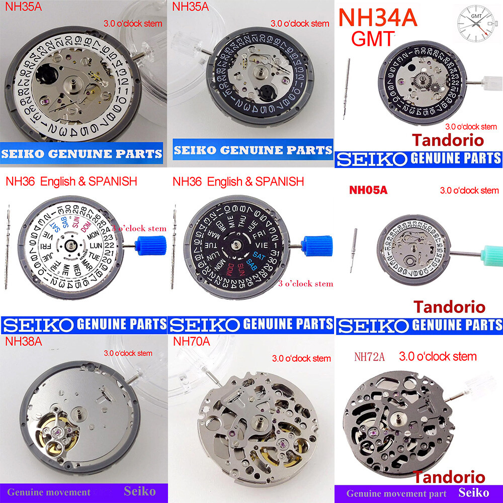 NH35A High Accuracy Mechanical Japan NH Day Date Automatic Movement Series Set