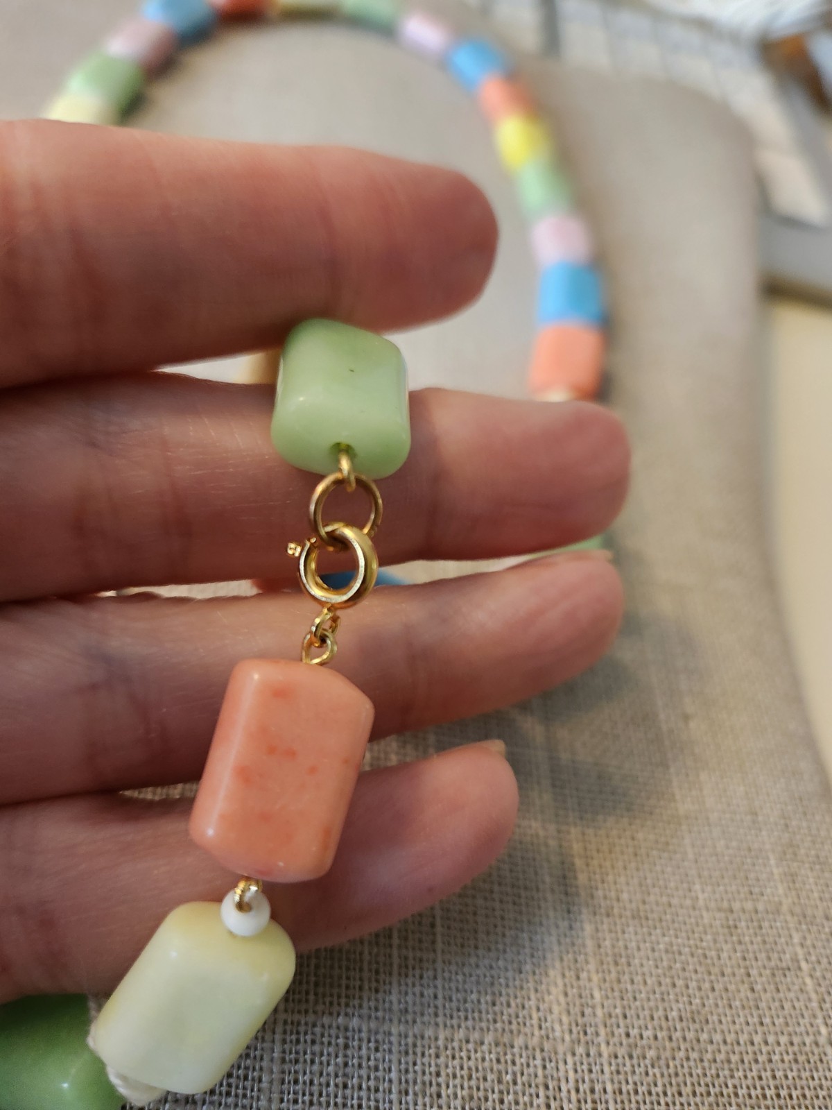 Unique Vintage Czechoslovakian Glass Bead Necklace