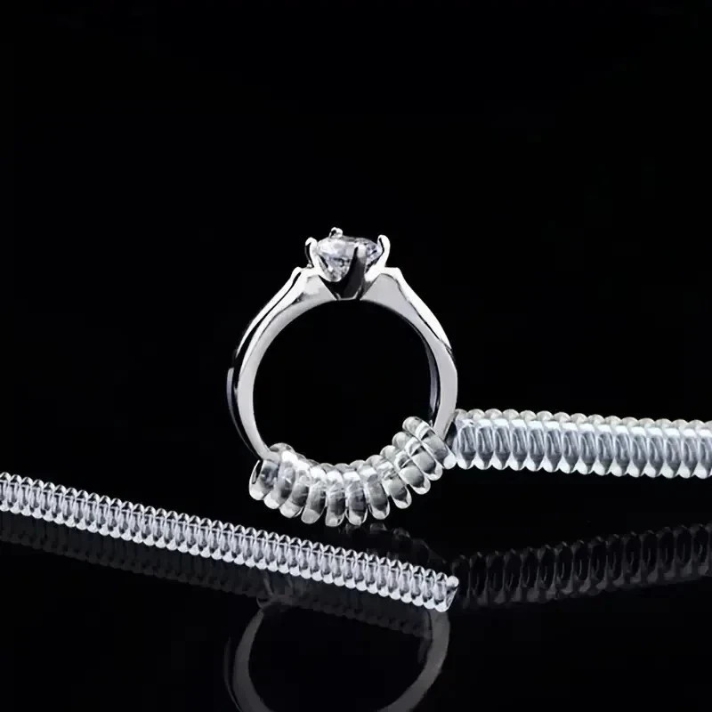 4PCS Clear Ring Size Adjuster Invisible Ring Sizer Guard for Loose Rings
