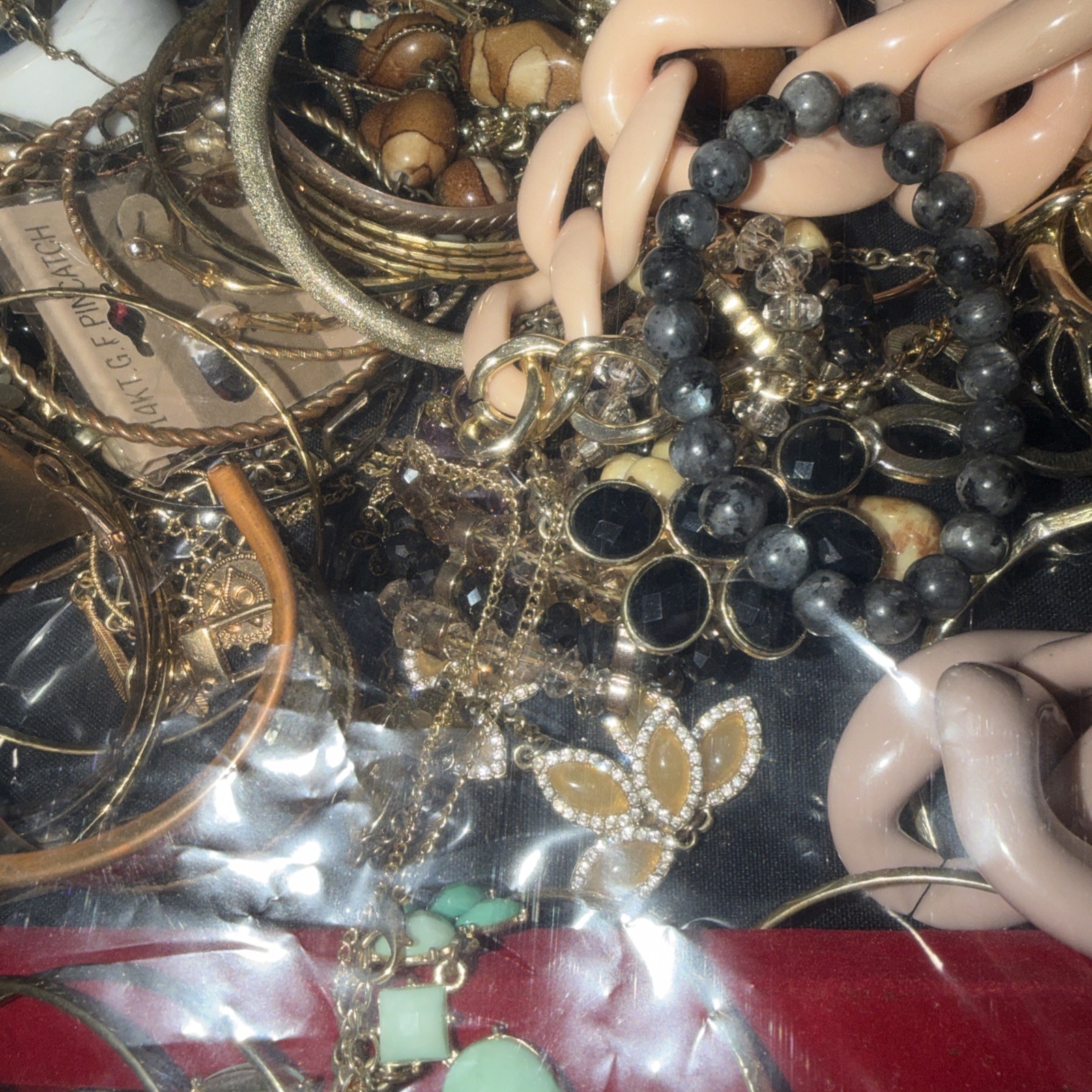 3 Pounds Unsearched Lot Jewelry Old Vintage & Modern Wear & Junk Mixed In.