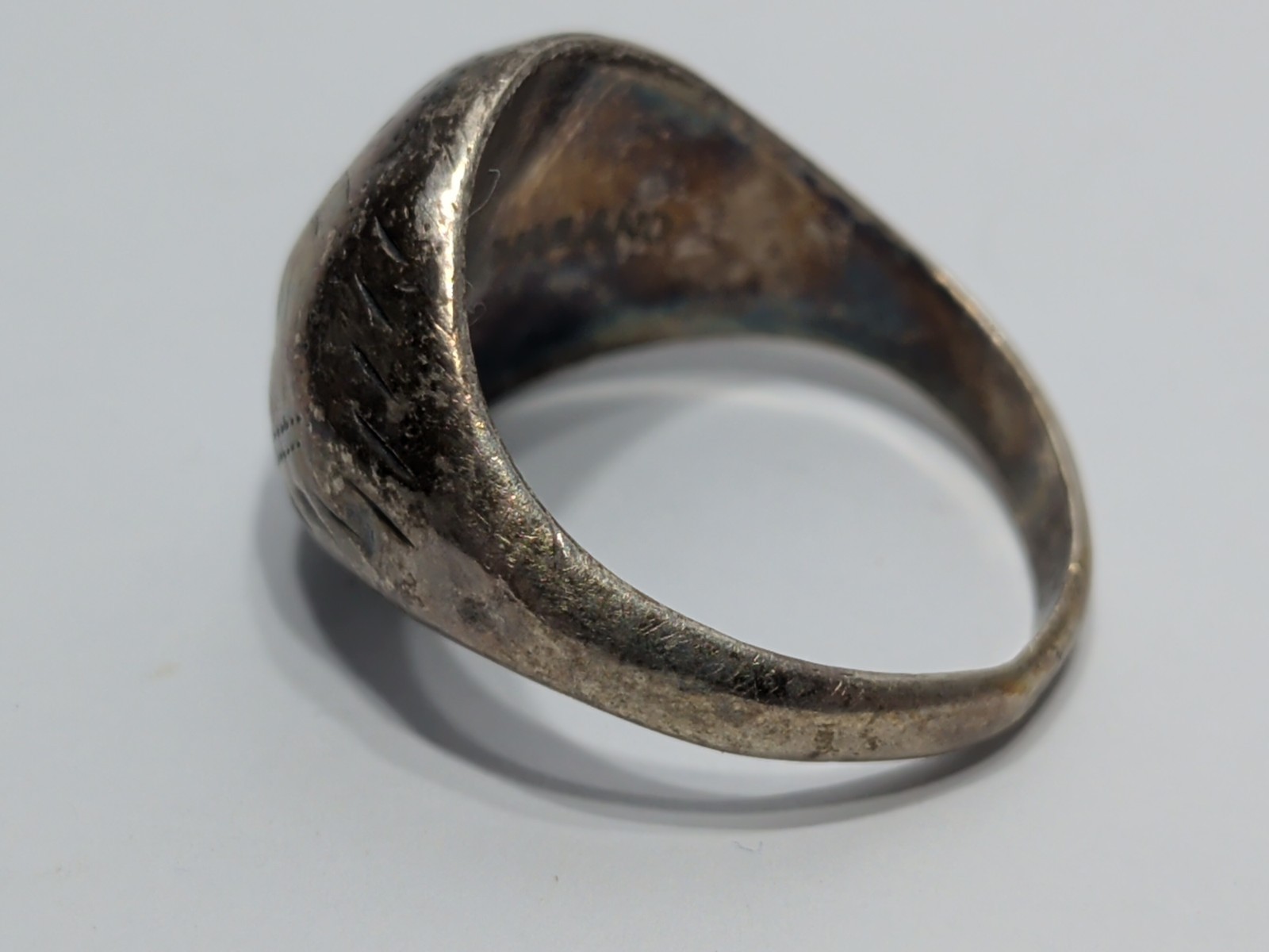 ✨VINTAGE✨ .925 Sterling Silver Etched Dome Ring – Size 9 – Made In Thailand
