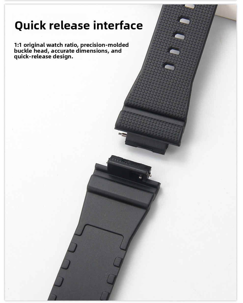 For Casio GA2100 GM2100 Quick Release Waterproof Rubber Watch Band Strap 16mm