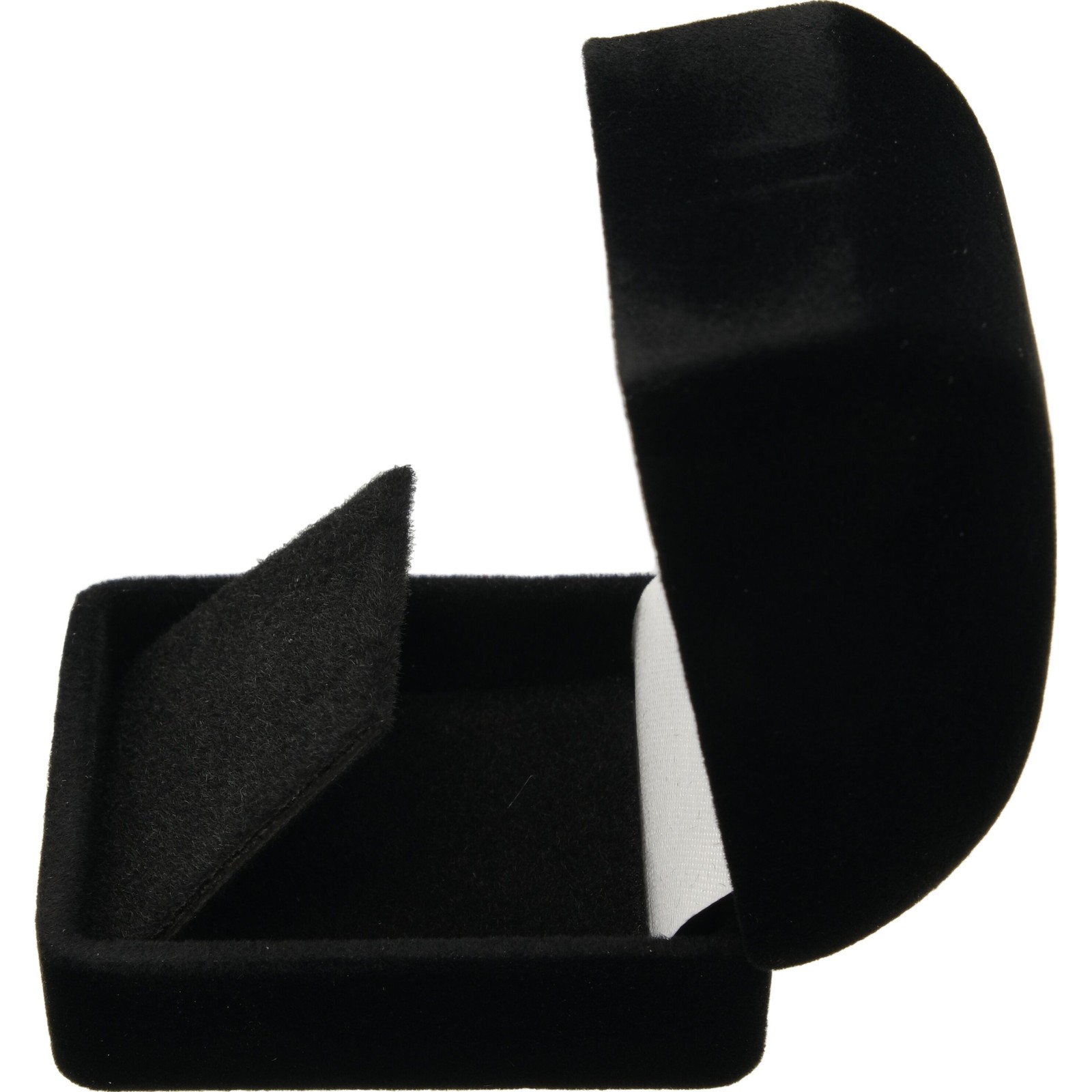 4 Earring Gift Boxes Black Velvet Flocked Jewelry Box