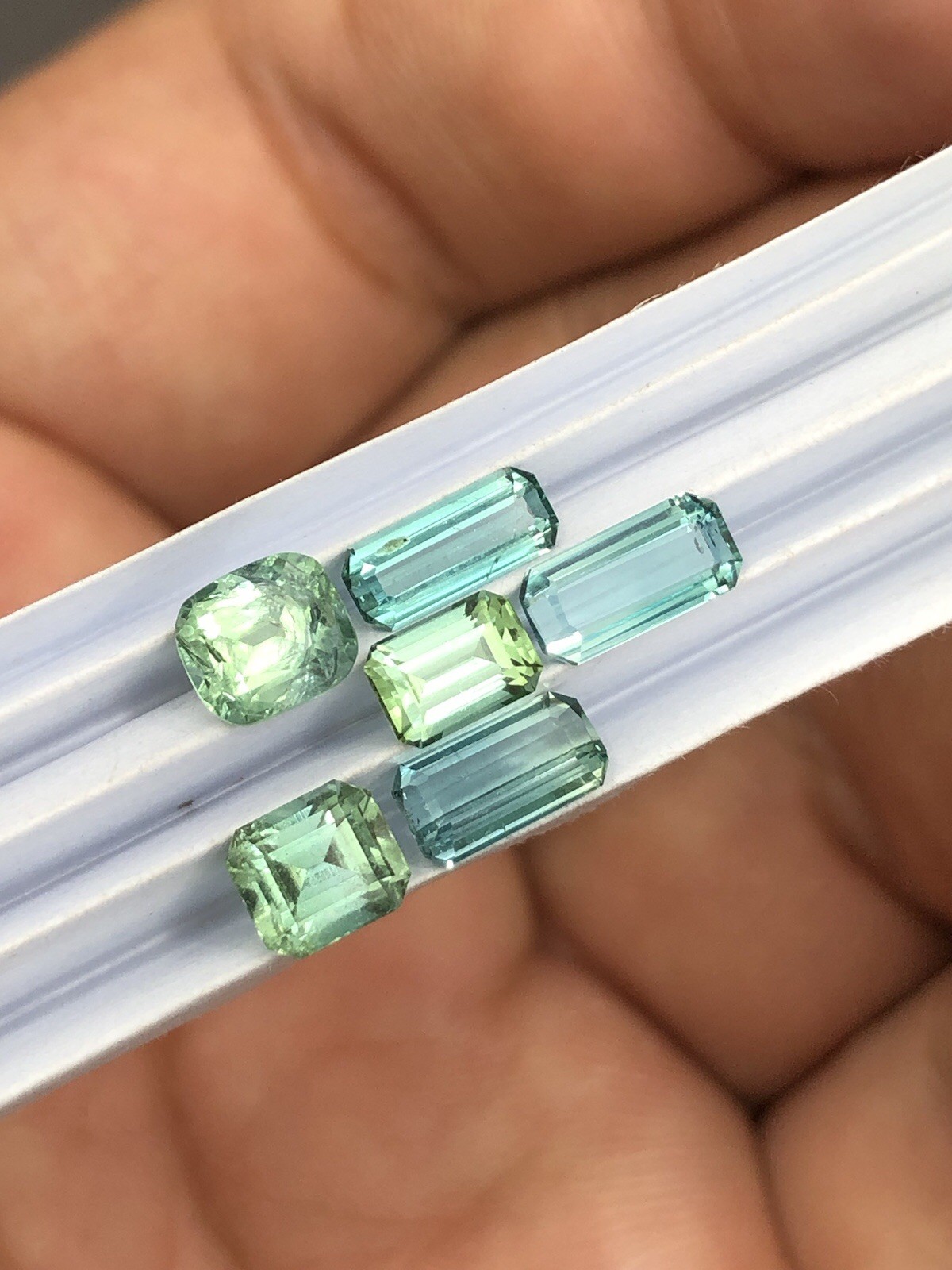 3.7 Ct Multi Color Faceted Tourmaline Lot From Afghanistan