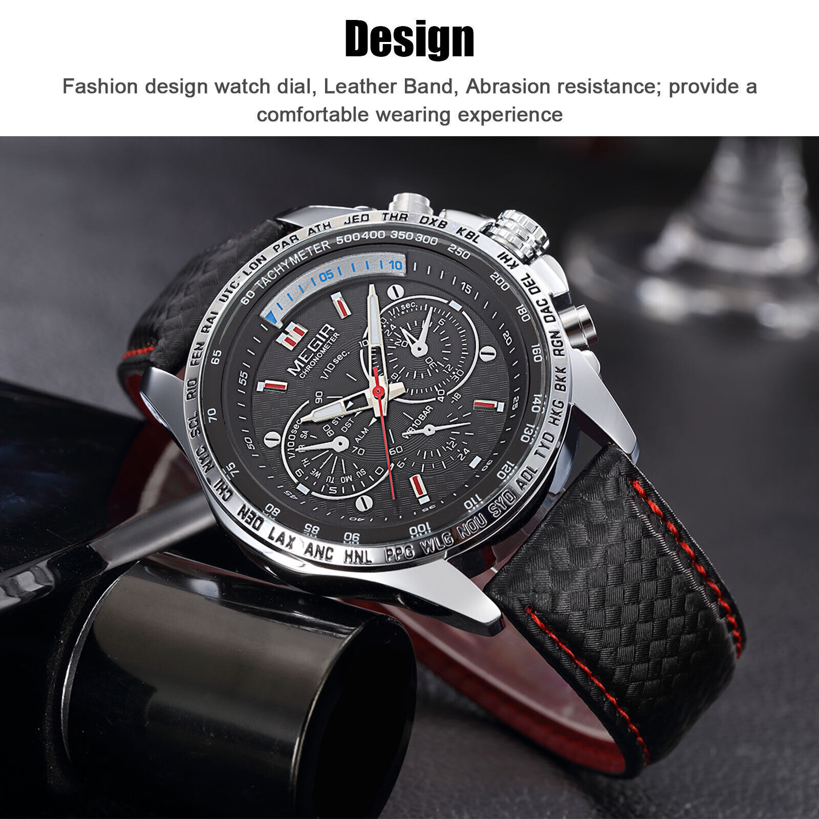 MEGIR Men’s Quartz Stainless Steel Analog Waterproof Sports Military Wrist Watch