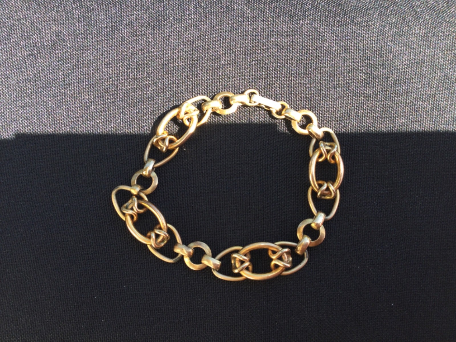 Vintage Mid Century 1/20 12K GF Interlocking Circle Link Chain Bracelet HSB