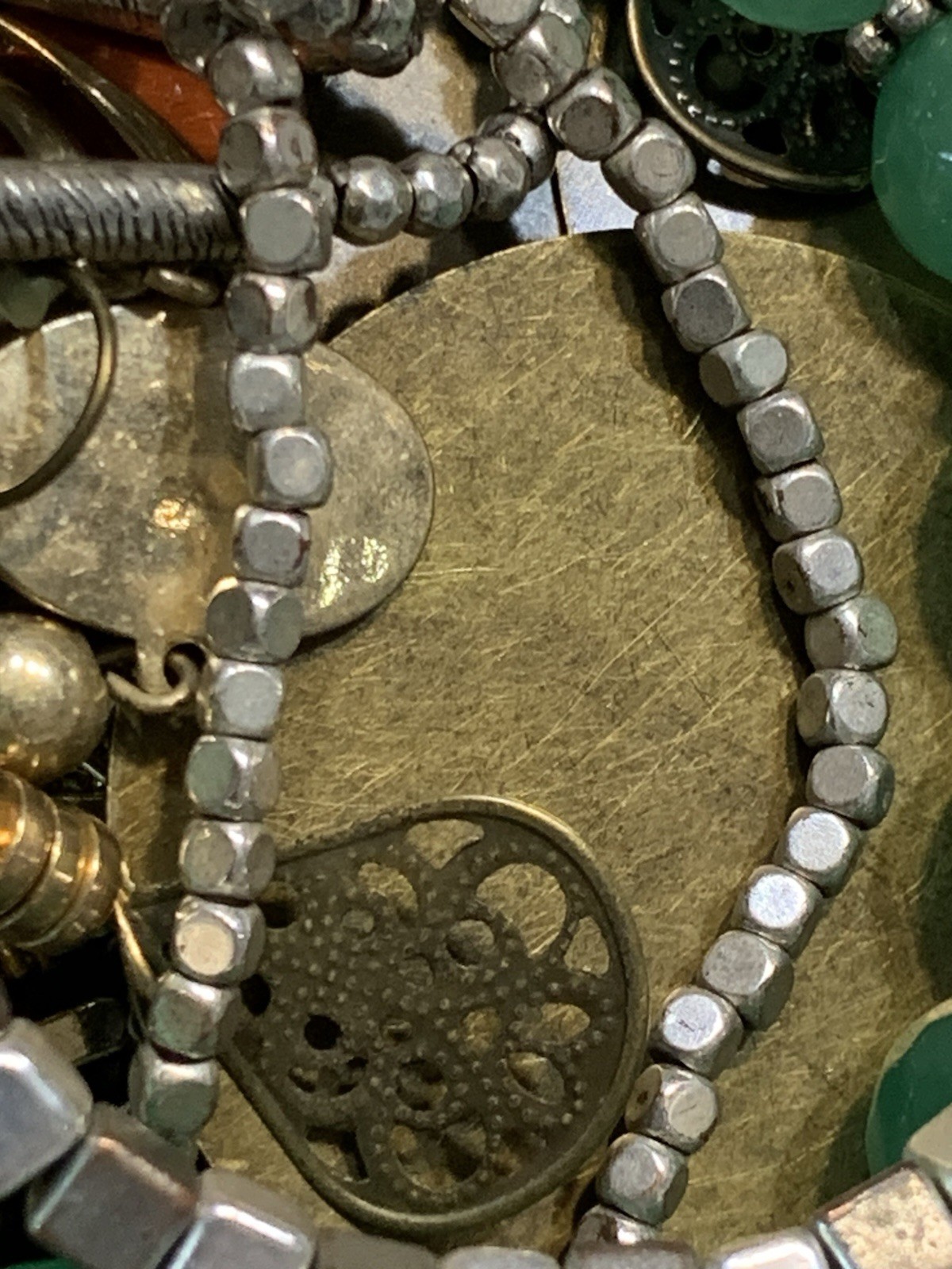 Lot 2 Lbs Jewelry Bracelets Necklaces Earrings Rings None Broken