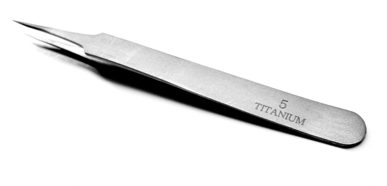 Titanium Tweezers Ultra Fine Tip #5 Non Magnetic Precision Tweezer 4-3/4″ Long