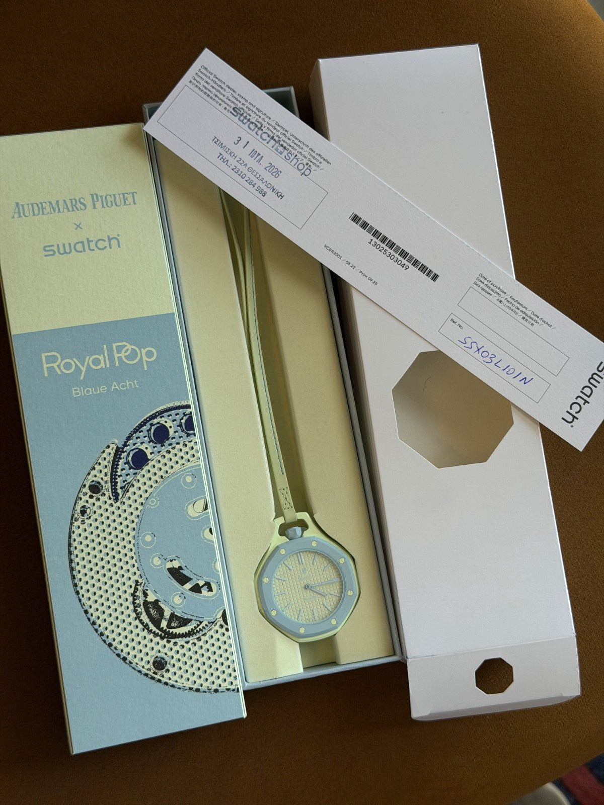 Swatch × Audemars Piguet Royal Pop “Blaue Acht” — Ref. SSX03L101N