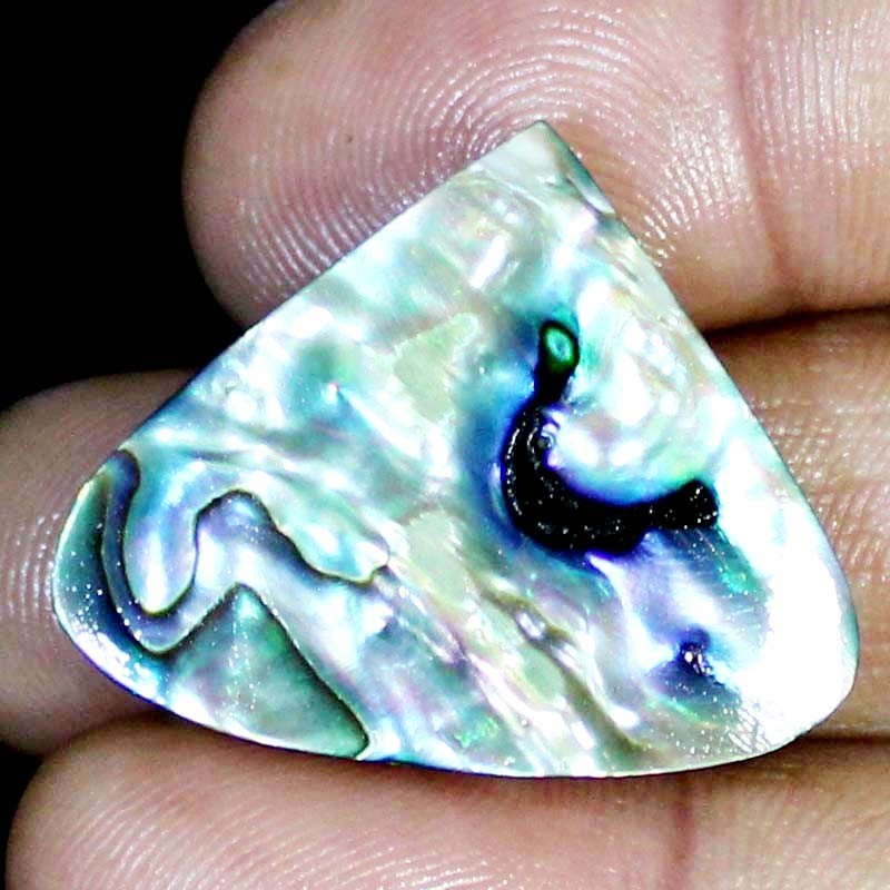 Shell 36.15CT 34X28X6mm Natural Abalone Shell Heart Cabochon Loose Gemstone BC70