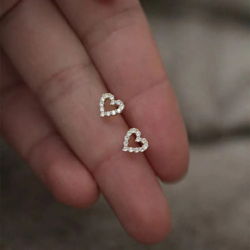 925 Sterling Silver Tiny Leaves Olive Leaf Dainty Minimalist Women Stud Earrings