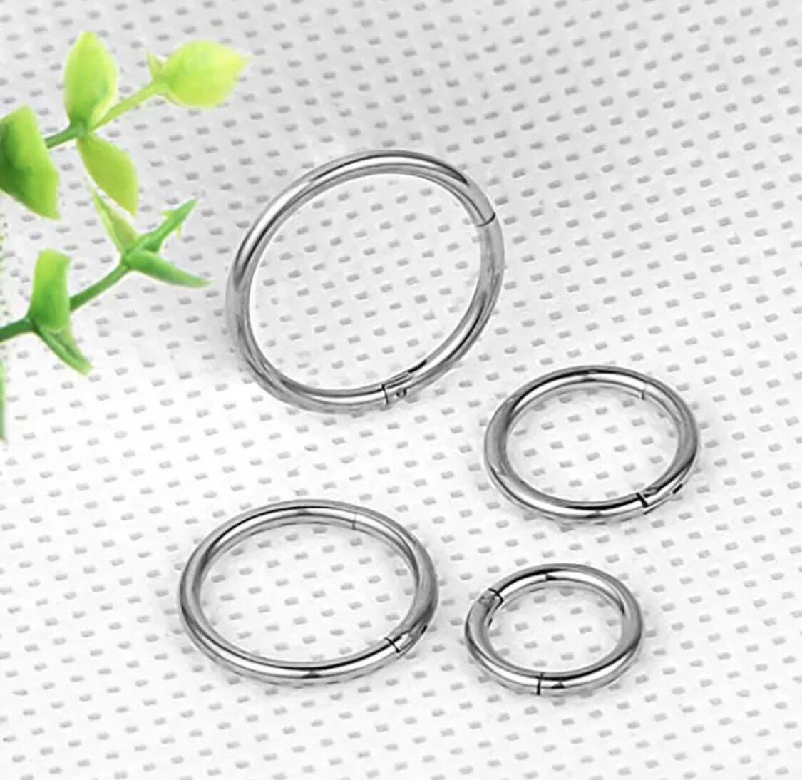 Hinged Septum Clicker Segment Nose Ring Lip Ear Daith 18G,16G,14G- ONE hoop