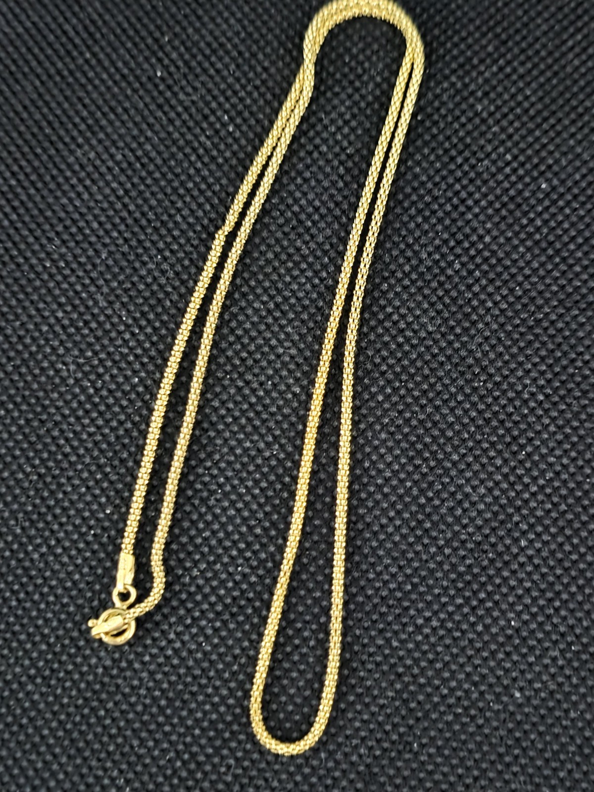 Designer Gold Vermeil Popcorn Chain Necklace 925 Sterling Silver 18″ 1.75mm