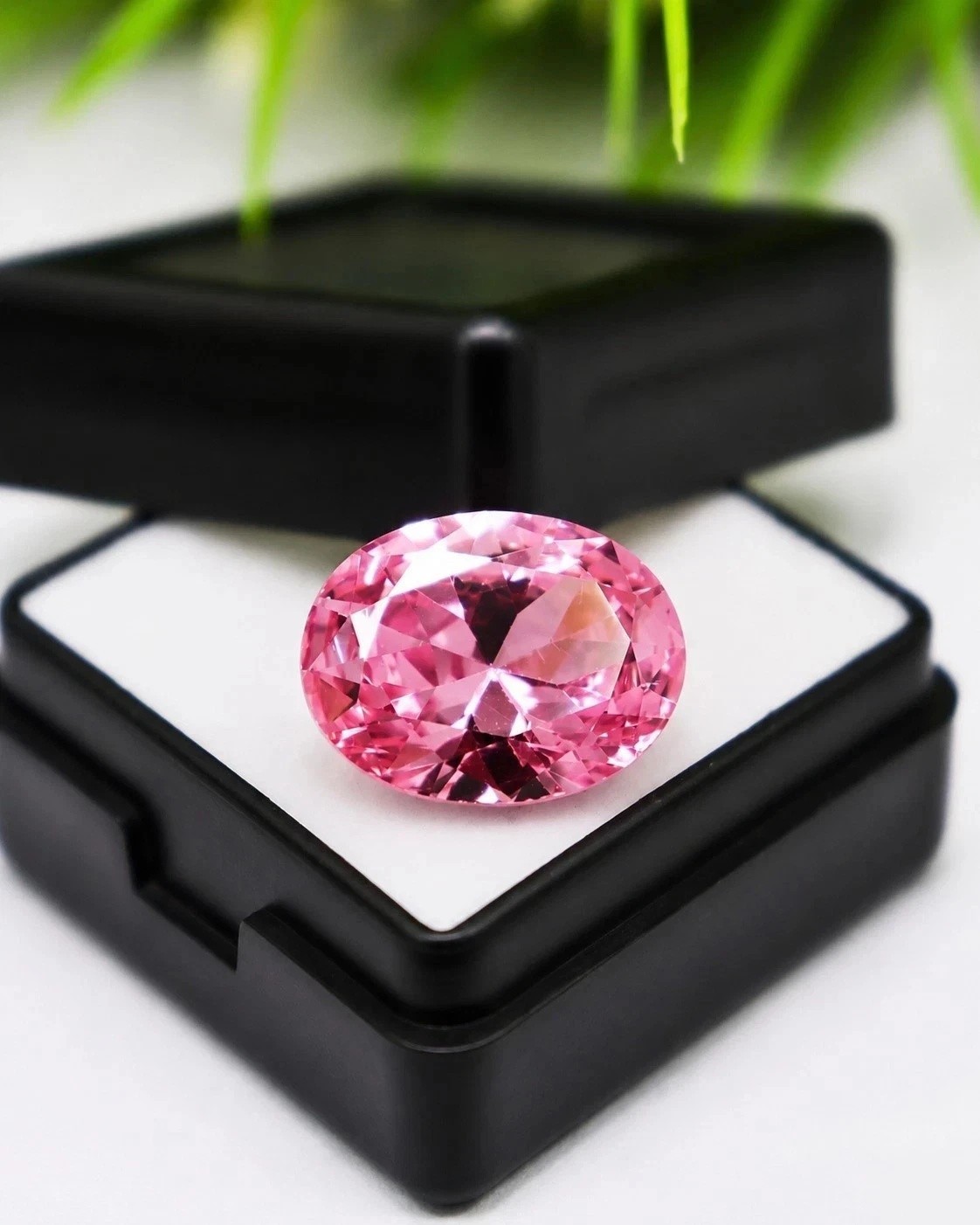 AAA 8.55 Ct Lab-Created Cambodian Pink Sapphire Oval Cut Certified Loose Gemston