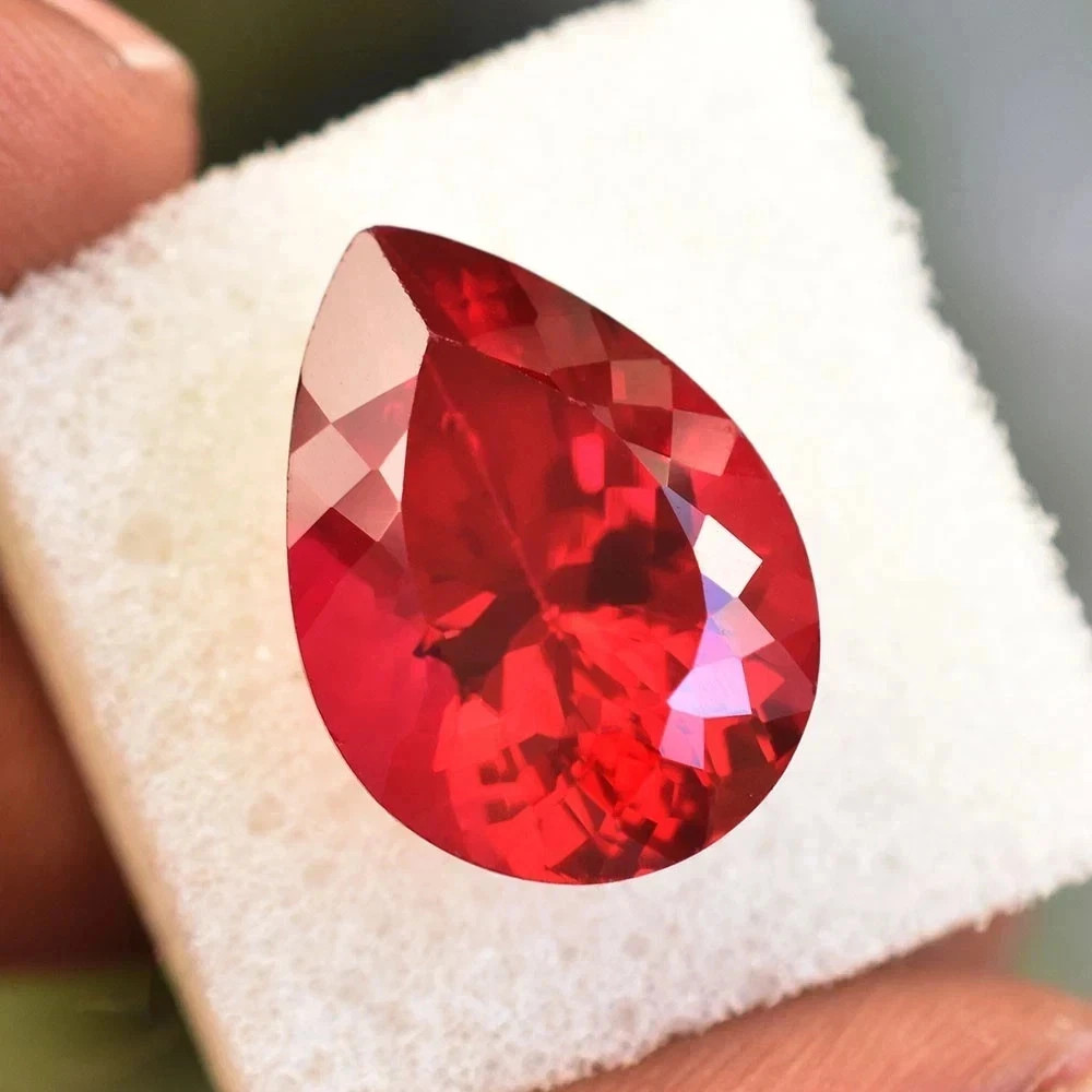 Natural A+ Exquisite 9 Ct+ Burmese Red Ruby PEAR Cut Loose Certified Gemstone