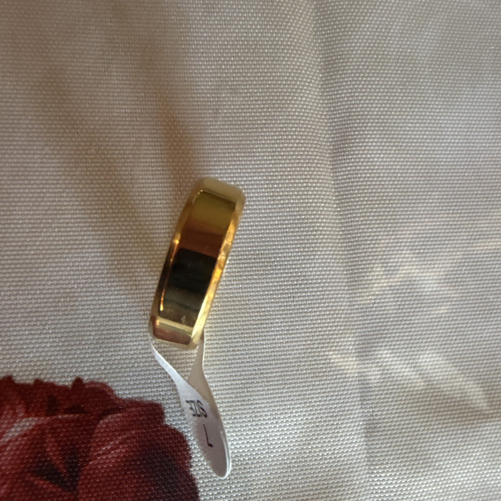 Yellow Gold Plated Plain Wedding/Anniversary Band Ring 7.25 Size 2mm