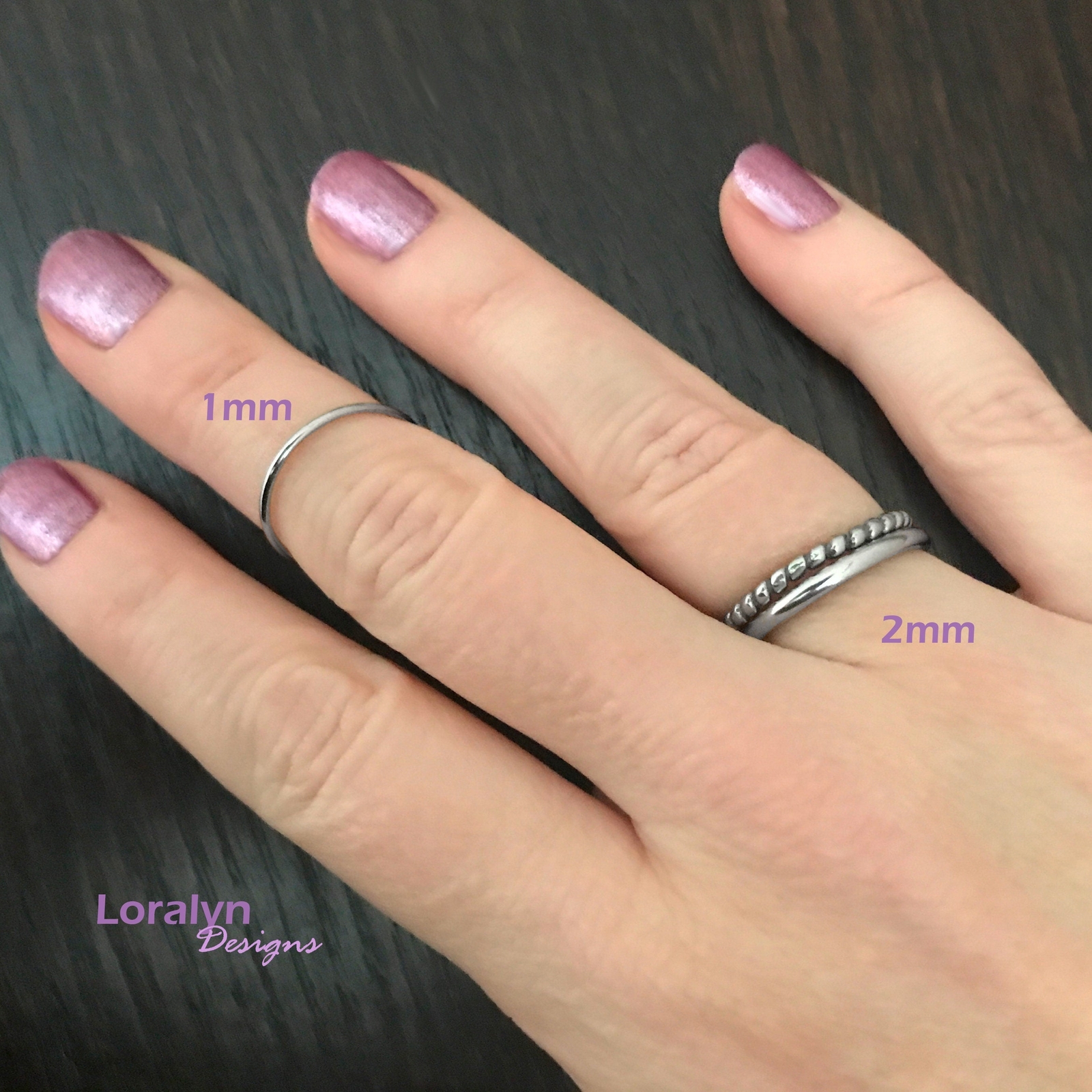 Thin Stainless Steel Band Ring (1mm)