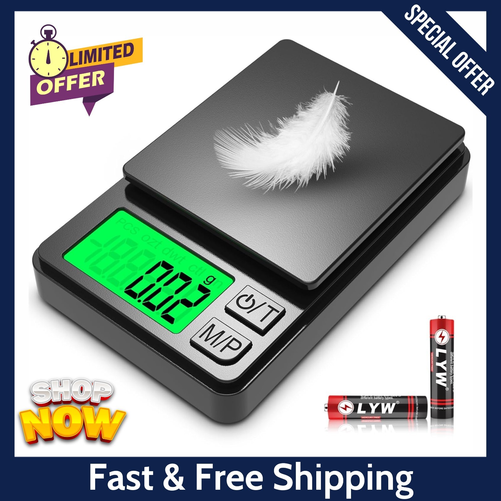 Pocket Scale, 1000G X 0.01G Precision Gram Scale, Small Digital Scale Grams Ounc