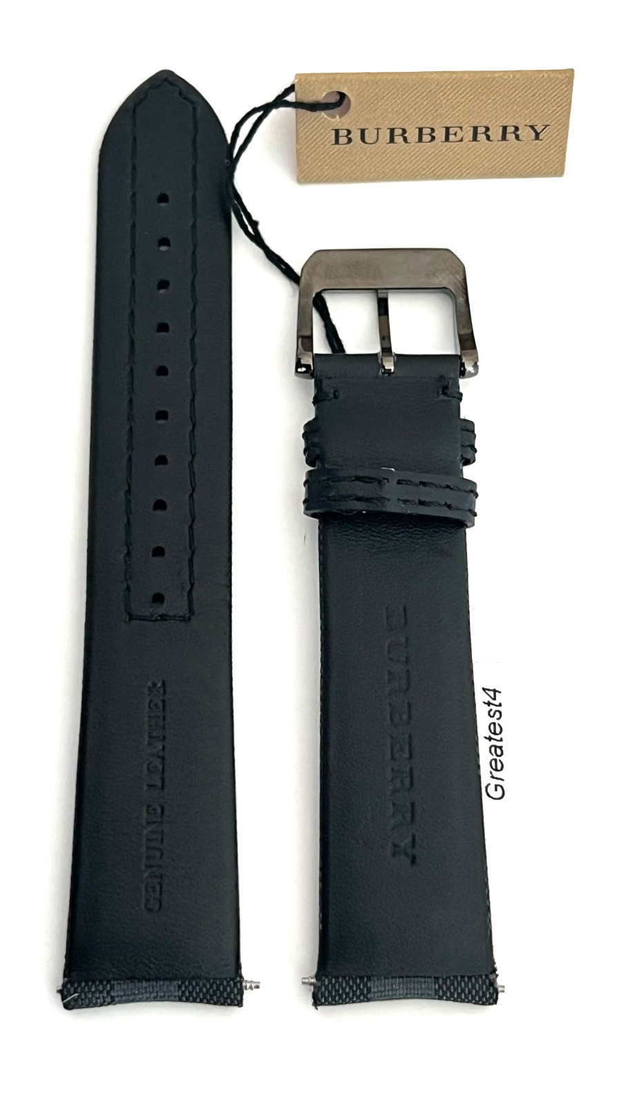 Brand New Burberry Replacement Strap for BU10010 Multi-Colored with Buckle 20 mm