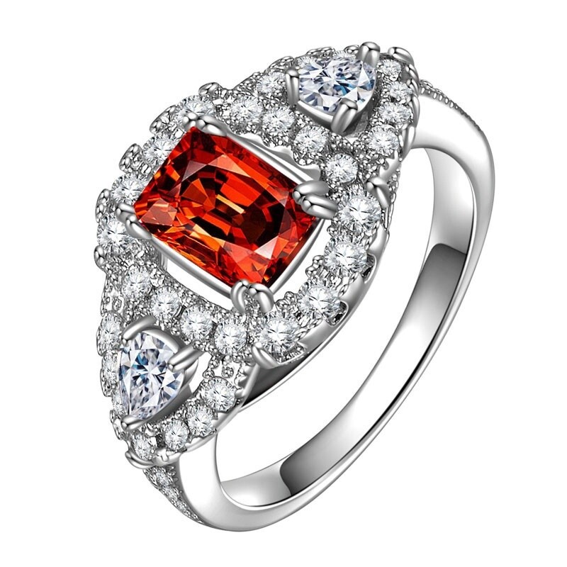 Silver Plated Cocktail Valentine Gifts Ring 2.58 Ct CZ Party Anniversary Ring