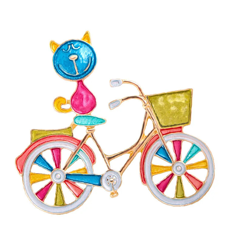 fashion cat bicycle brooch women’s clothing bag accessories