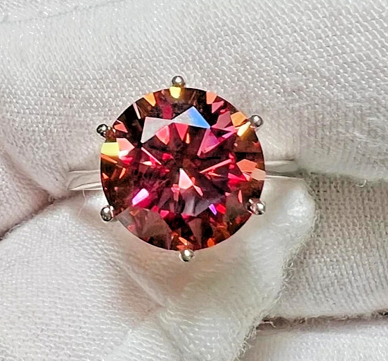 6 Ct Certified Pink Diamond Solitaire Ring- FREE Resize and Free Studs Offer