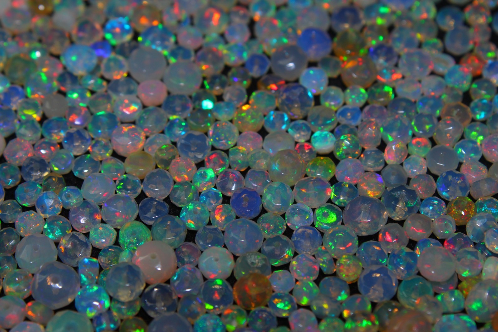 Natural Ethiopian Opal Faceted Beads 4mm 5mm 25pcs Gemstone