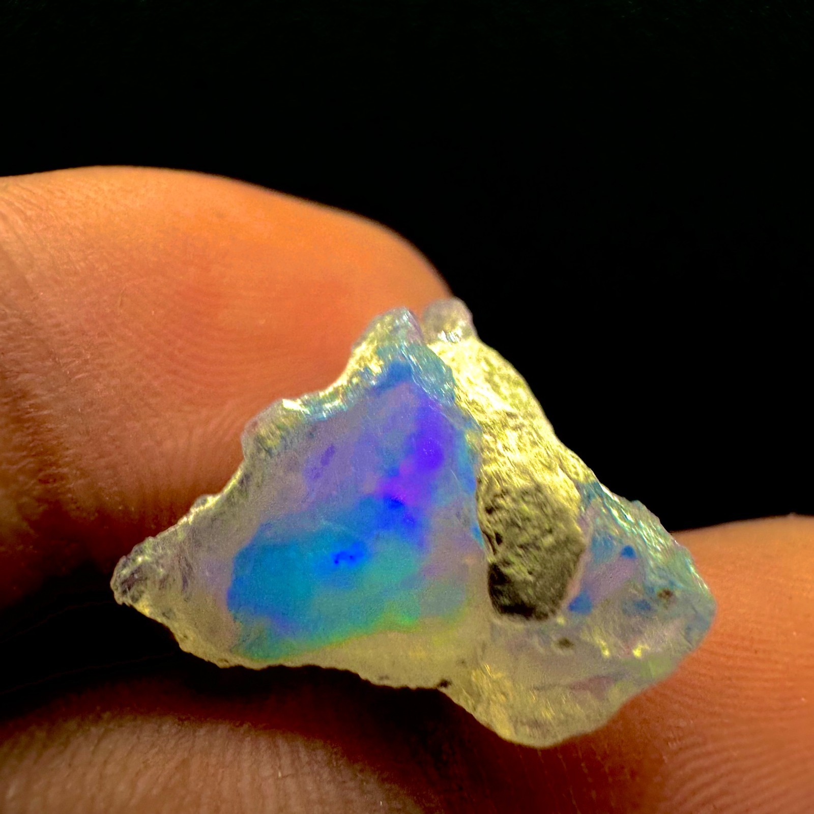9 CT Natural Ethiopian Opal Rough, Crystal Raw Welo Fire Opal Rough Gemstone
