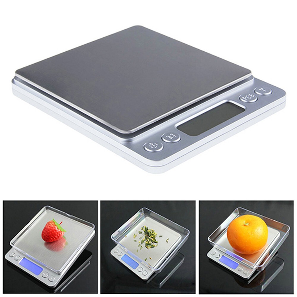 2000g x 0.1g Precision Digital Gram Jewelry Scale LCD Display Multifunctional