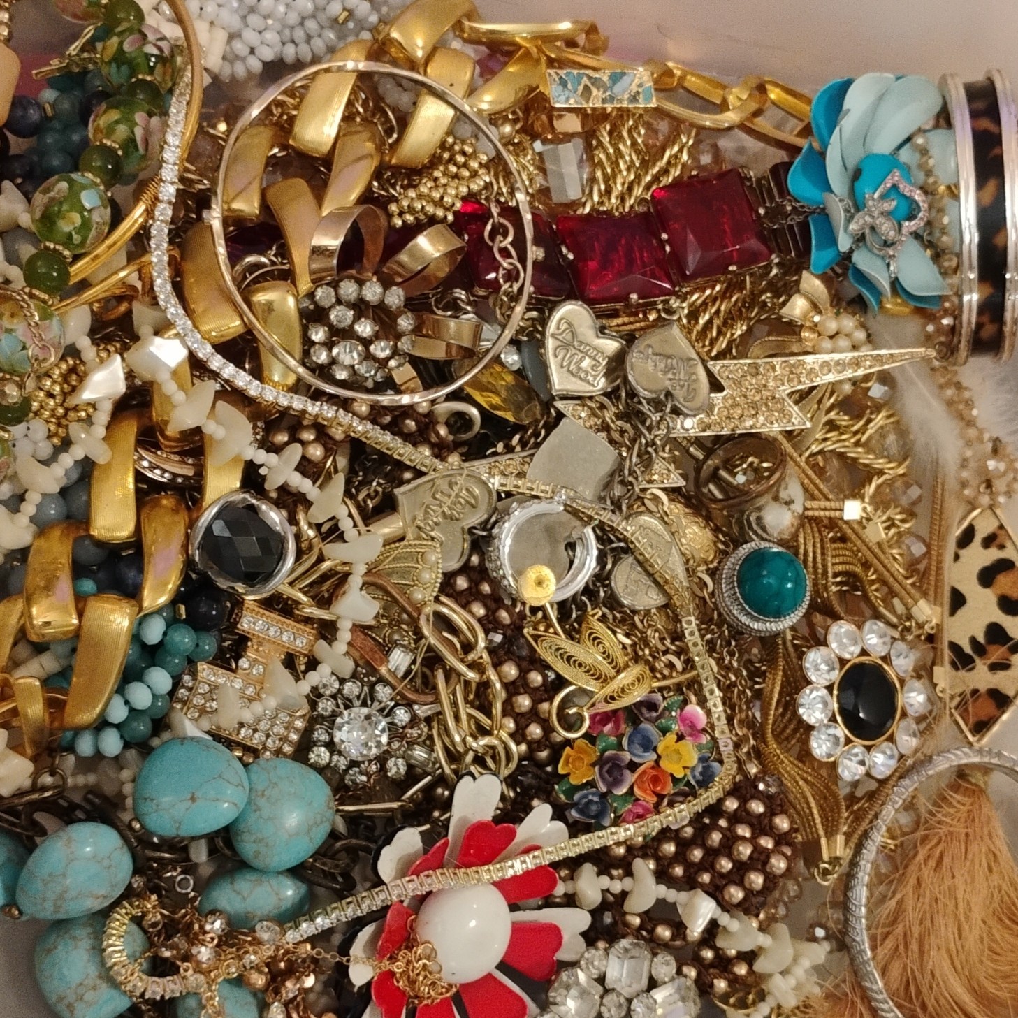 3 Pound Lb # Bulk Costume Fashion Jewelry Lot Junk Craft Resale Multi Purpose