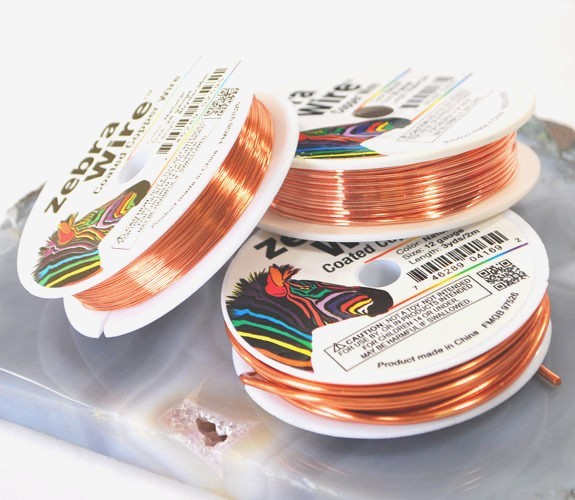 Zebra Wire Natural Copper round 12 14 16 18 20 22 24 26 28 gauge Jewelry Making