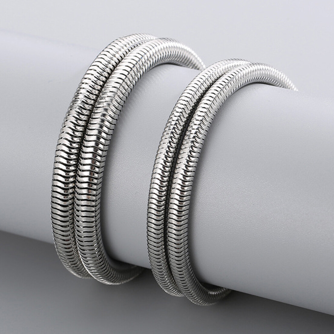 20″ 22″ 24″ Fashion 316L Stainless Steel Round Snake Chain Neklace for Men Women