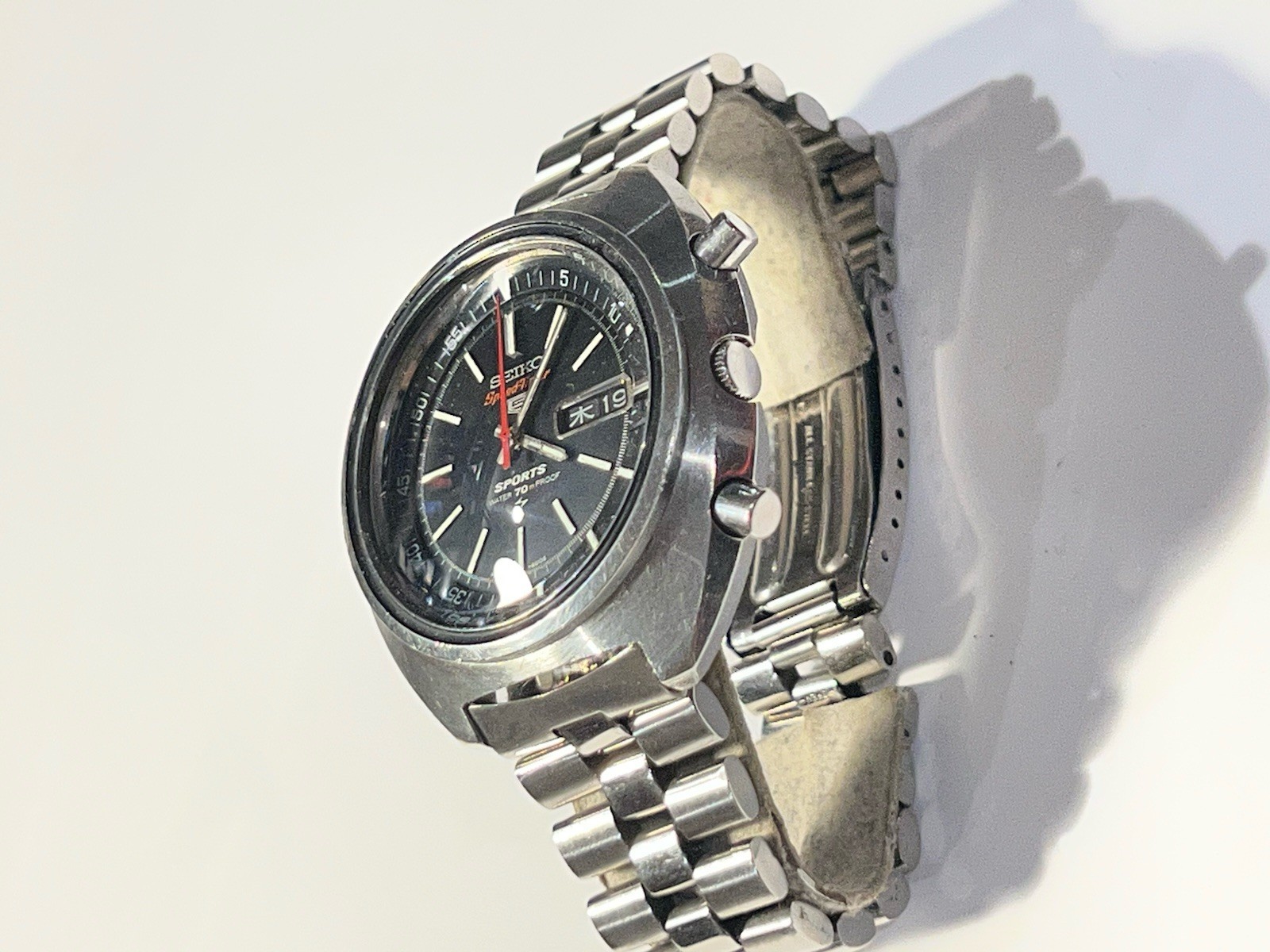 SEIKO RARE VINTAGE SPEEDTIMER CHRONOGRAPH, 7017-6010, ORIG, VERY GOOD