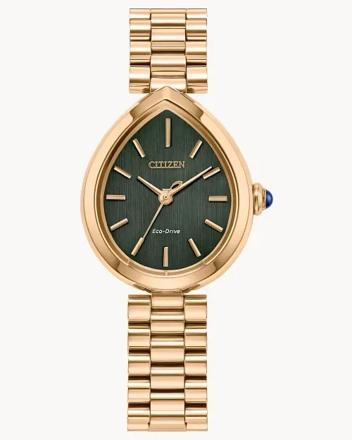 Citizen L Rainell Eco-Drive Green Dial Ladies Watch EM1203-57X