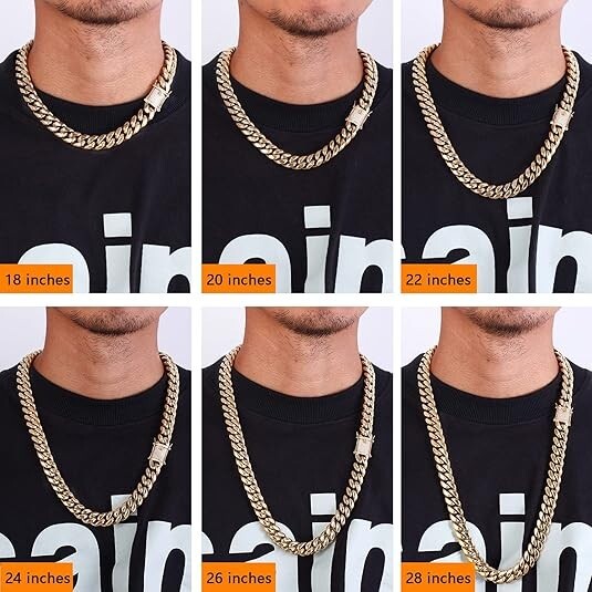 14k Gold Plated Stainless Steel Miami Cuban Link Bracelet Or Chain with CZ Clasp