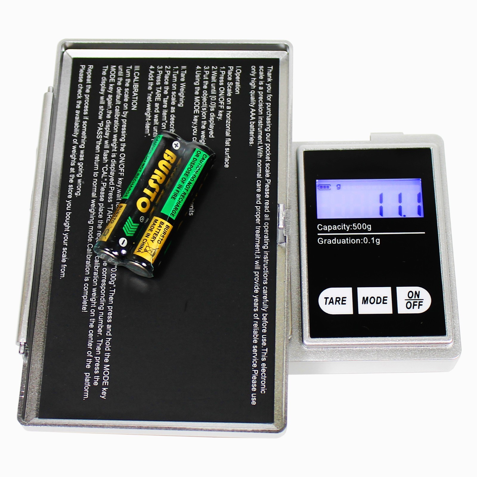 Digital Scale 500g x 0.1g Jewelry Pocket Gram Gold Silver Coin Precise NEW