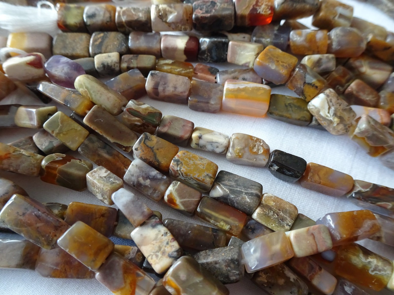 15″ Strand Natural Picture Jasper Stone Beads 5-10.5mm Cube #A90 DNG