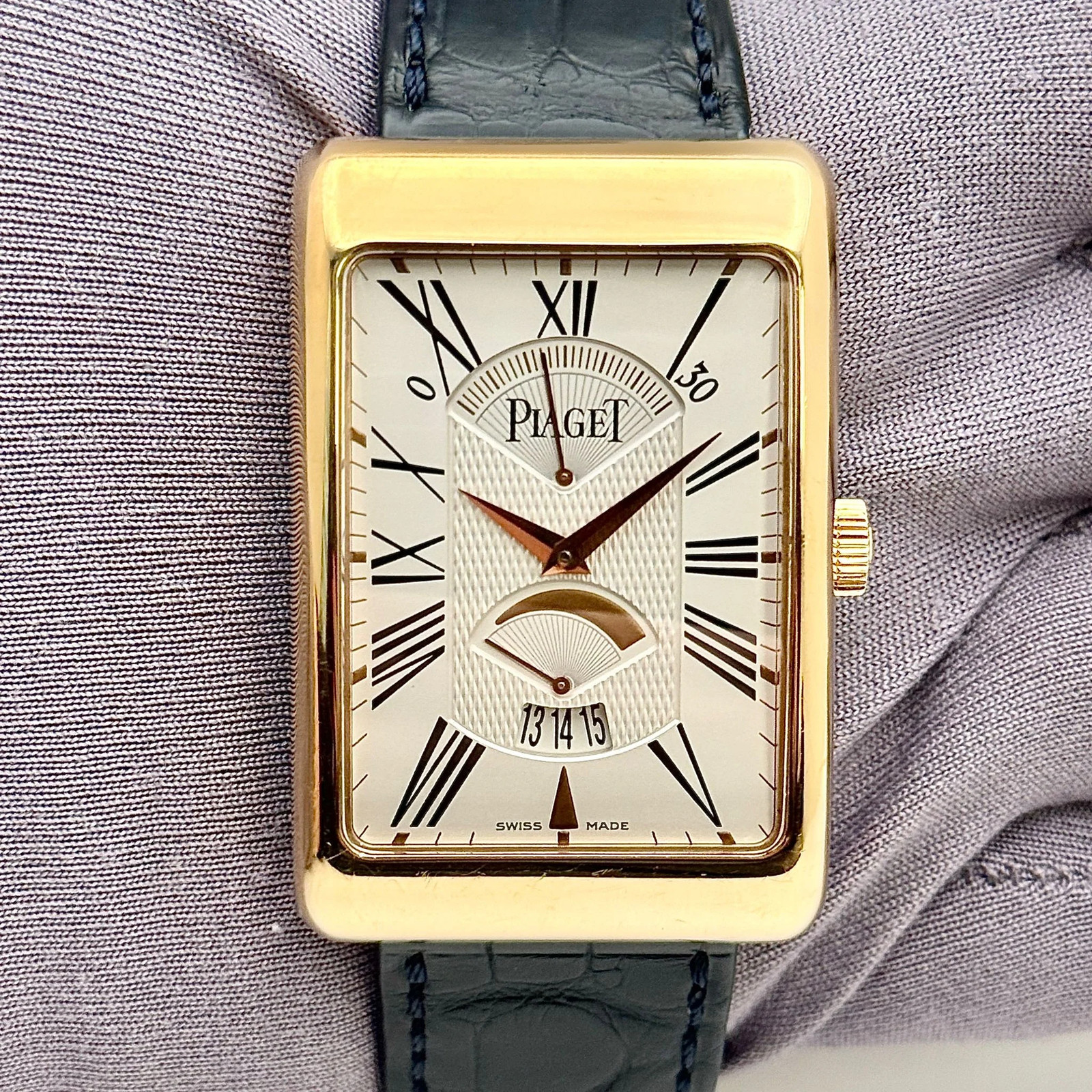 Piaget Emperador Black Tie 18k Rose Gold 30x45mm Automatic Men’s Watch G0A33062