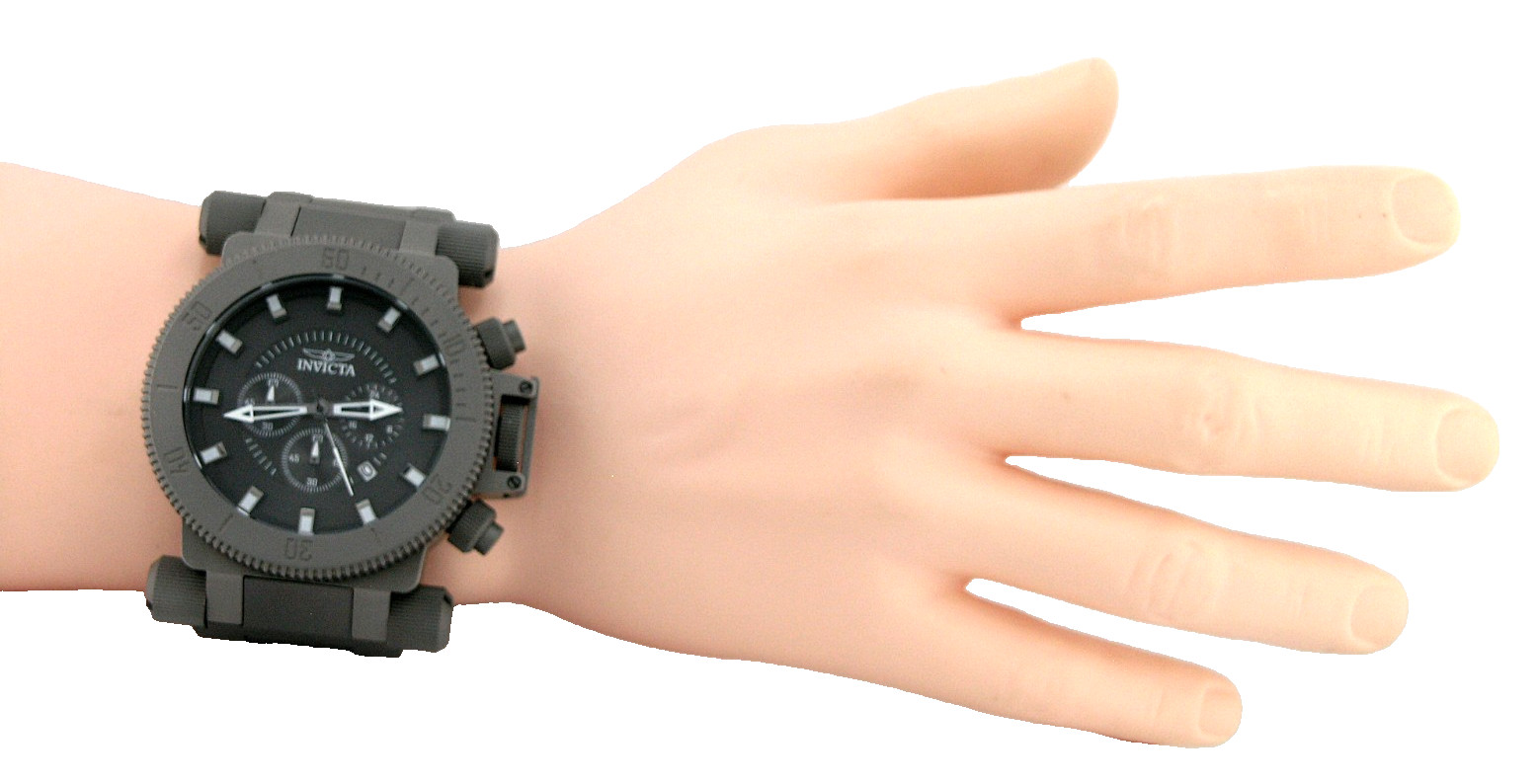 NEW INVICTA 48221 COALITION FORCES ALL TITANIUM BLACK CHRONOGRAPH WATCH 51MM
