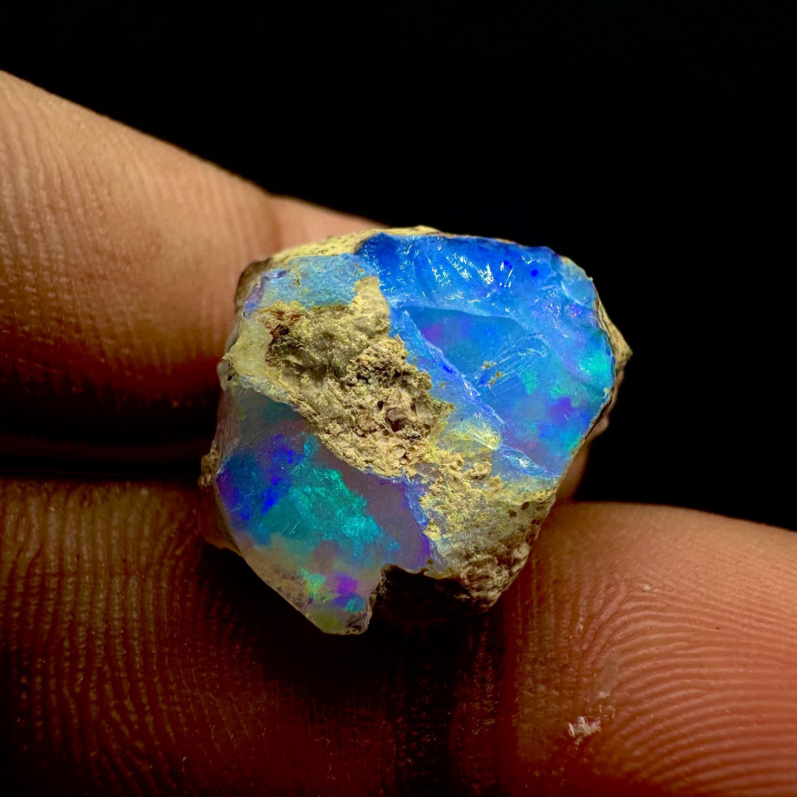 13 CTS Natural Ethiopian Opal Rough, Crystal Raw Welo Fire Opal Rough Gemstone