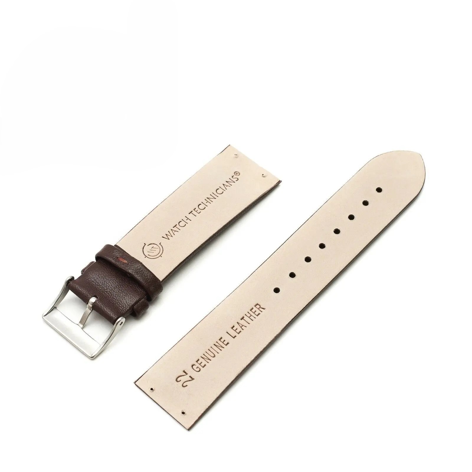 Skagen Genuine Leather Watch Strap/Band Black/Brown,4 Screws