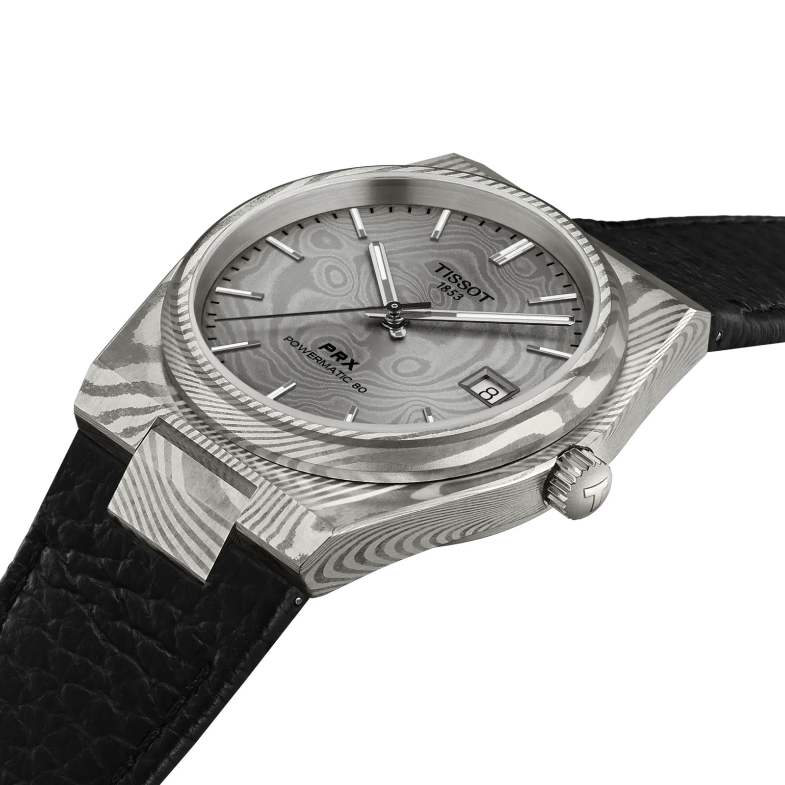 Tissot PRX Damascus Steel Automatic 38 MM Grey Dial Watch T137.807.96.081.00