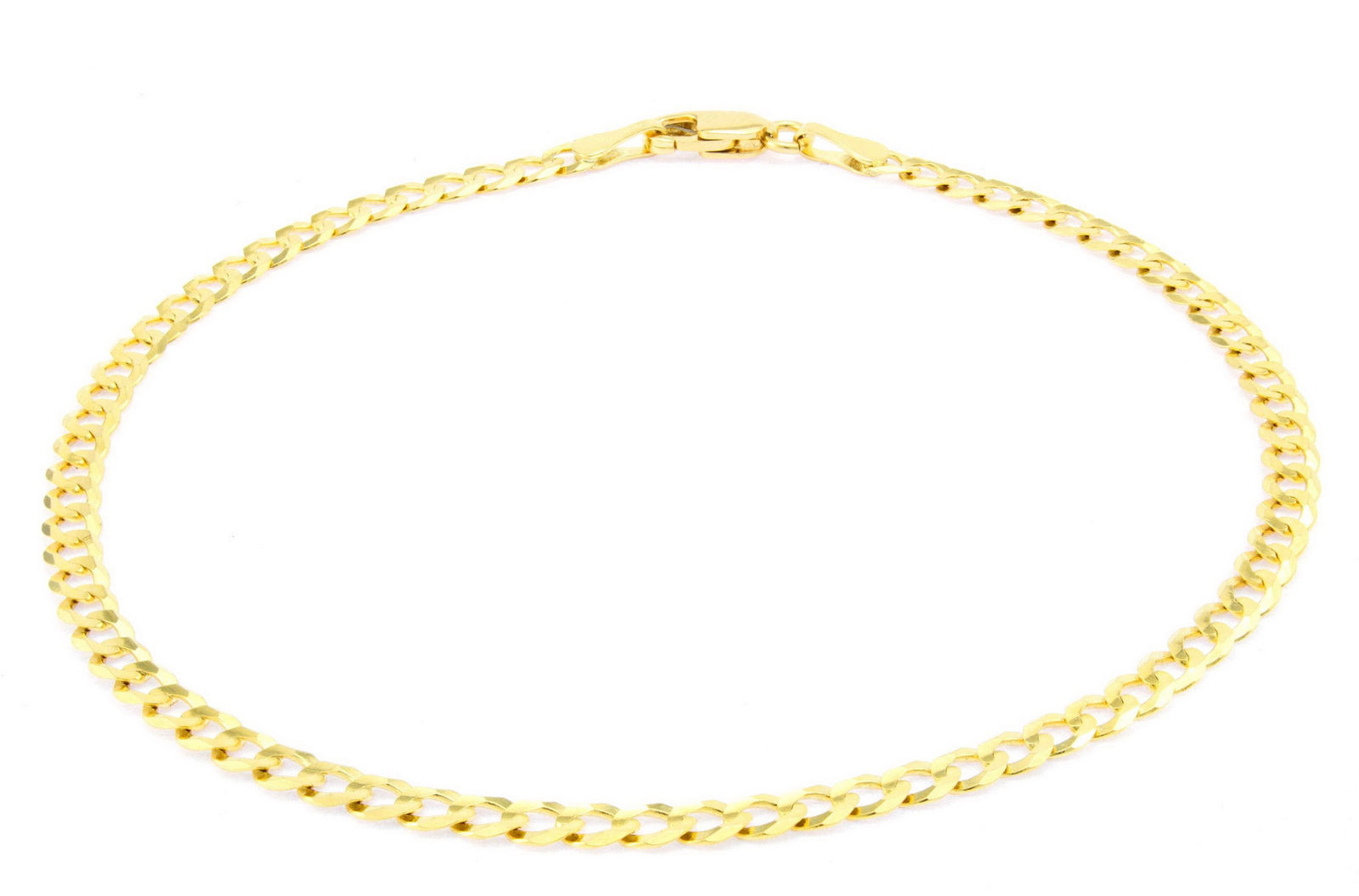 14K Yellow Gold Cuban Chain 3MM Bracelet Mens Womens 7 – 9 Inches