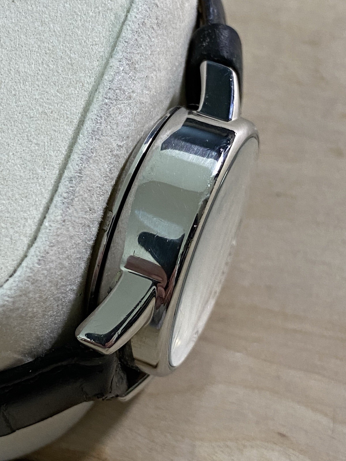 Ladies Wenger Swiss Army Quartz Chronograph Date Silver Dial Black Leather Watch
